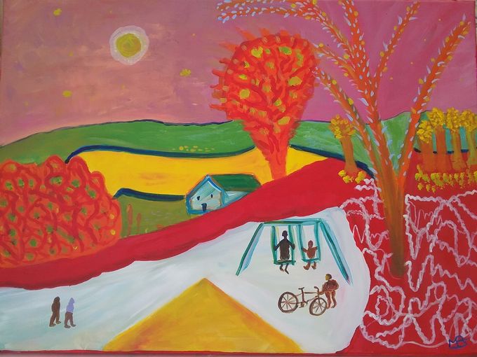 Une autre Vue de CERGY - acrylique - 
