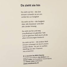 Da zieht sie hin, die Zeit