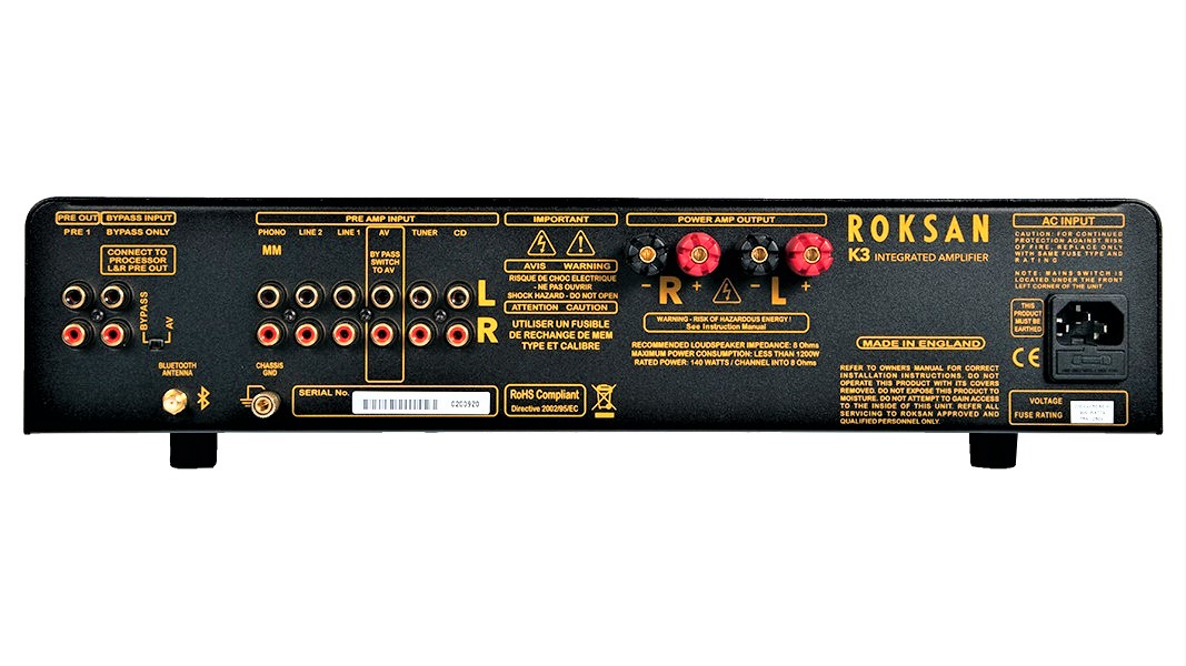 Roksan Integrated Amplifier K3 - Rear View