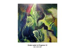 Onder water in  Progress 12  90x90 cm