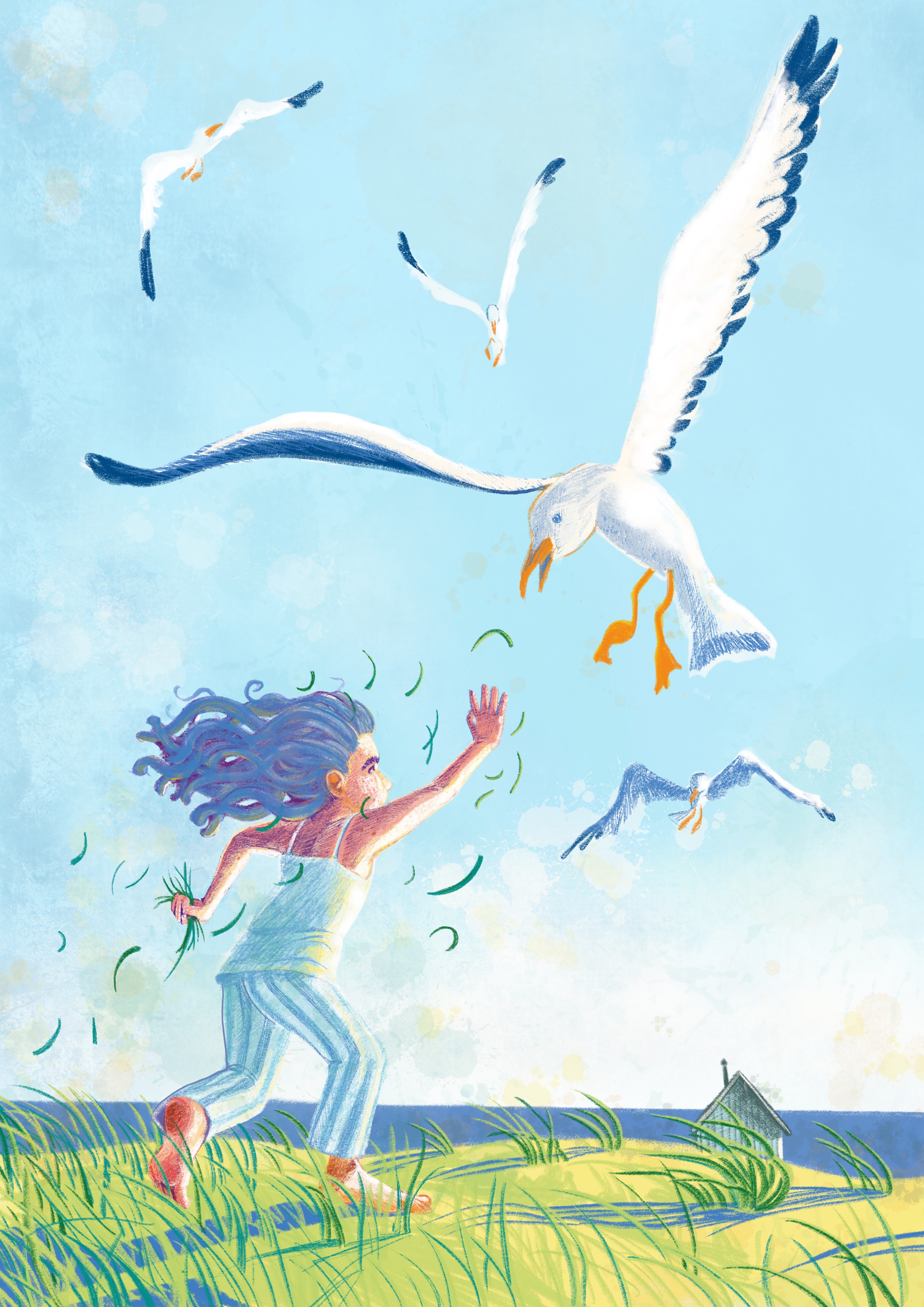 Illustration, Försvinn gapiga måsar, Kapitelbok
