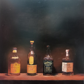 Four riders (100x100 cm, oil on canvas)