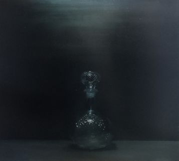 Liquor Bottle (oil on canvas, 100x100 cm)