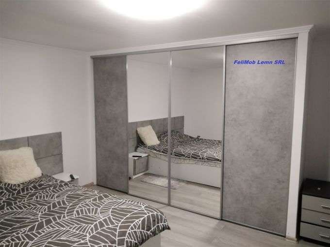 mobila valcea Dormitor din pal melaminat modern, model D0015