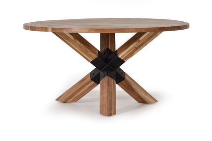 Esstissch aus Akazia Holz 120 cm D