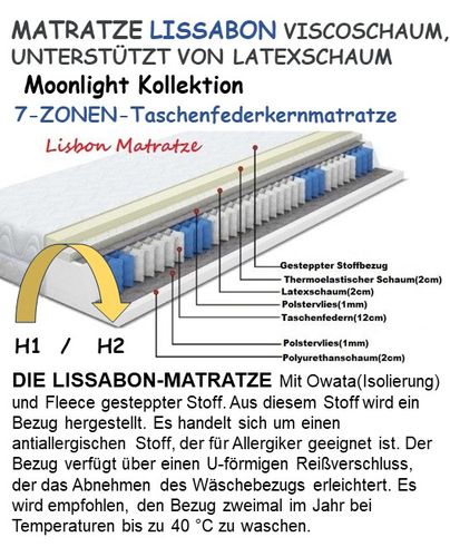 Moonlight Kollektion Lissabon Matraze