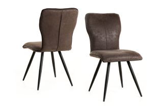 #1513 Stuhl-Dunkel Grau Stoff