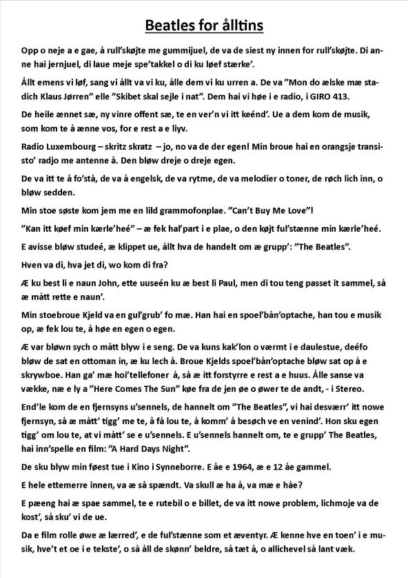Beatles for ålltins 1/2