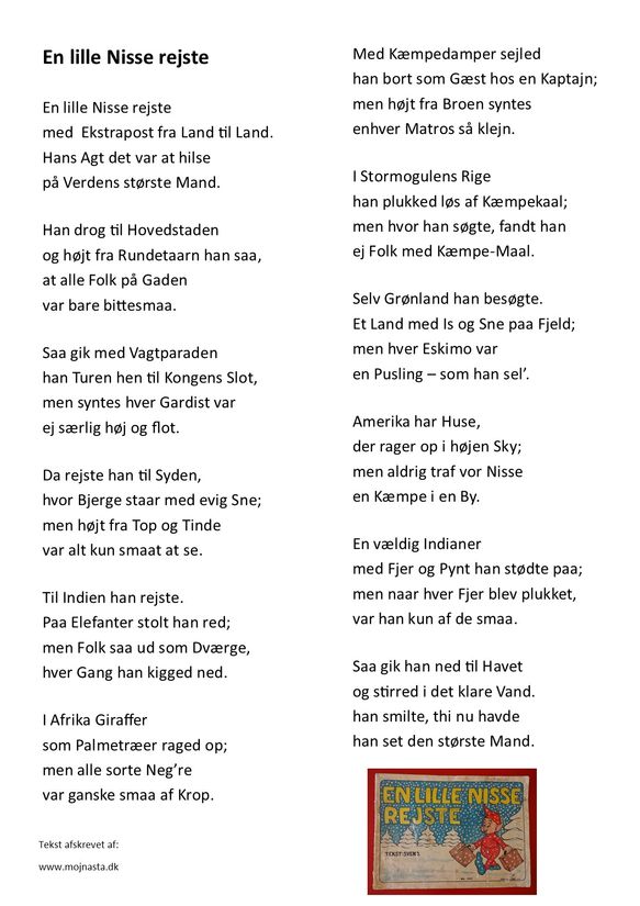 En lille rejste tekst