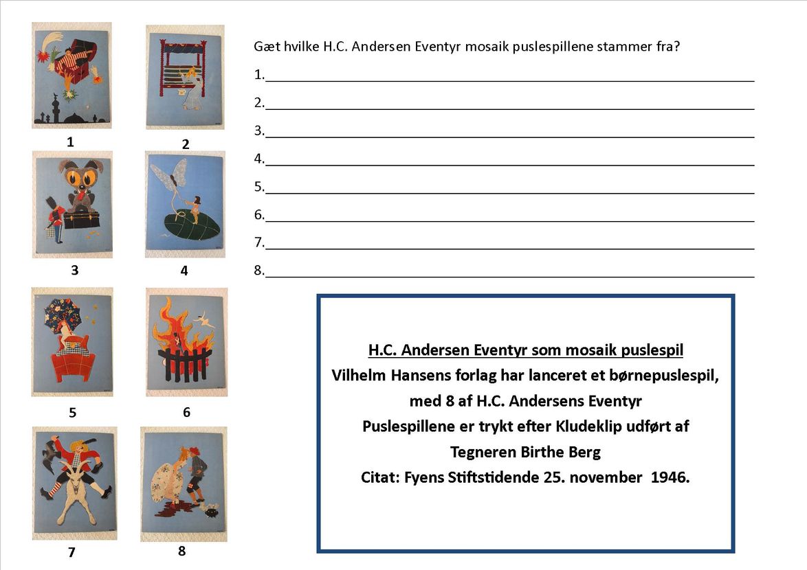 Gæt H.C. Andersen mosaik rettet