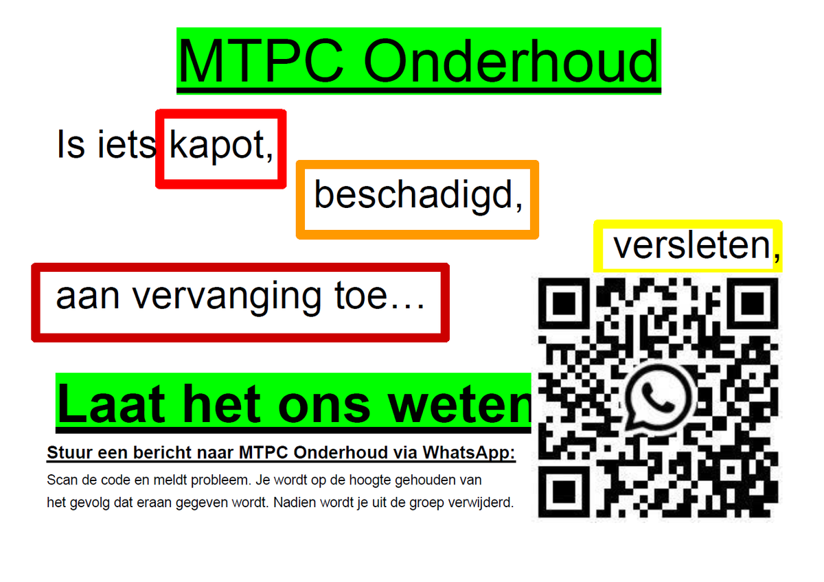 MTPC onderhoud