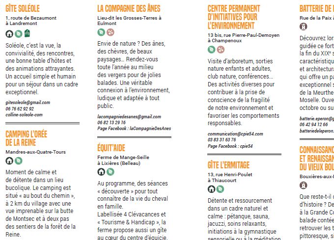 ... des acteurs partenaires aux propositions très diversifiées : Hébergement, Culture, Nature, Fêtes, Spectacles ... !
