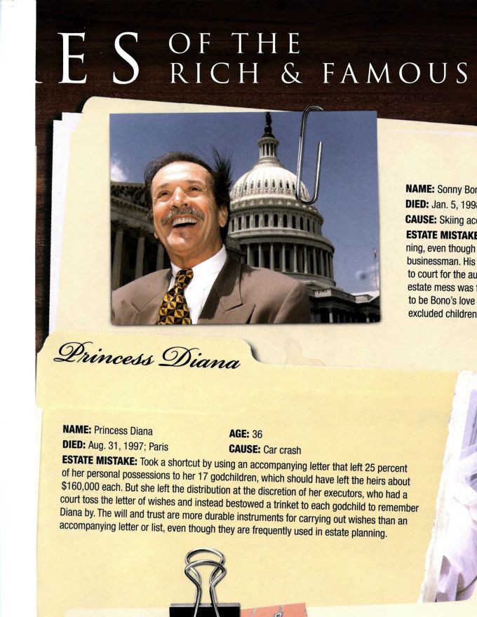 Famous People Bad Estate Planning