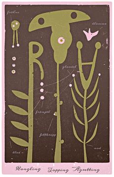 Letter botanics botanical plate illustration #grafiatekija