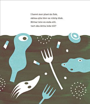 Plastic in the seas illustration #grafiatekija