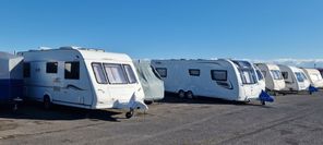 Caravan Storage Lined Up