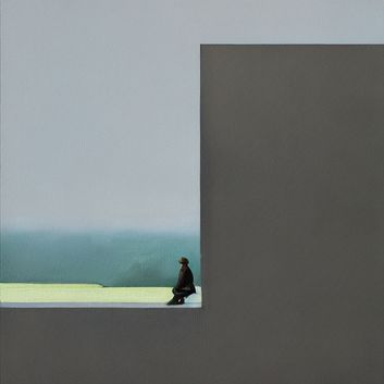 Alone with the trees in the distance