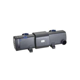 Bitron UVC-filter. UVC-strålerne neutraliserer svævealger, bakterier, vira, encellede parasitter og enkelte svampetyper. Set hos KoiGarden.dk