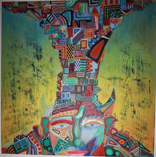 Nr.133. Olie på lærred. 80 x 80 cm. kr.1695