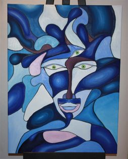 Nr.102. Oliemaling. Mål 60 x 80 cm. kr.1200