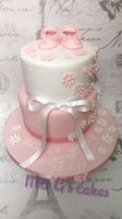 bootie flower christening cake