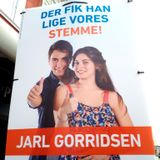 Valgplakat med sjovt budskab