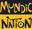 A two-colour logo for Mundic Nation, in a stylised font, yellow on black, and black on yellow