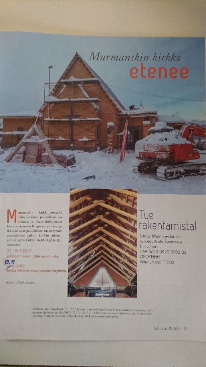 Inkerin Kirkkos tidning nr 1/2019
