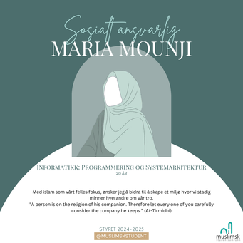 Sosialt ansvarlig Maria Mouni
