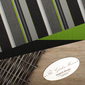 Green Grey Black Stripe