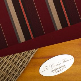 Burgundy Tan Stripe
