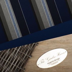Blue Grey Black Stipe