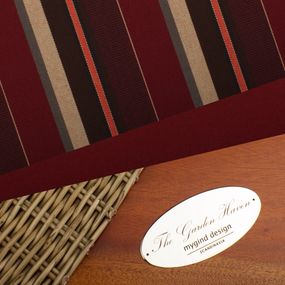 Burgundy Tan Stripe