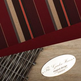 Burgundy Tan Stripe