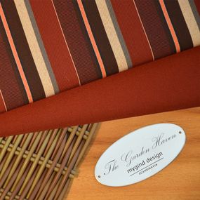 Burgundy Tan Stripe