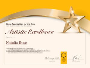 CFA Artistic Excellence Award Natalia Rose