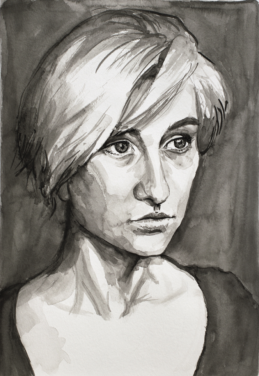 portrait drawing Sara Scarlet by Natascha Mattens  Sara Scarlet 2015