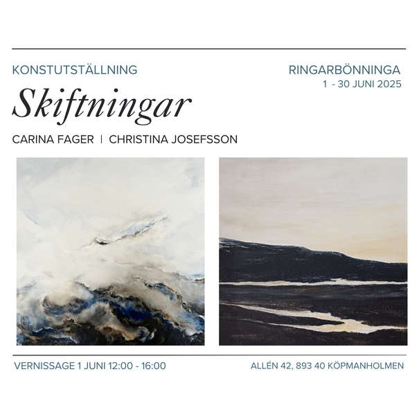 Konstuställning Ringarbönninga Köpmanholmen Carina Fager Christina Josefsson