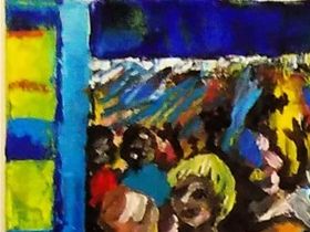 kalipso casino night club, oil on canvas 70x90cm. 1100.00 Euros