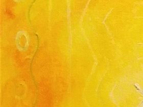 woman singing in the garden. Oil on canvas, 40x50cm price 300€