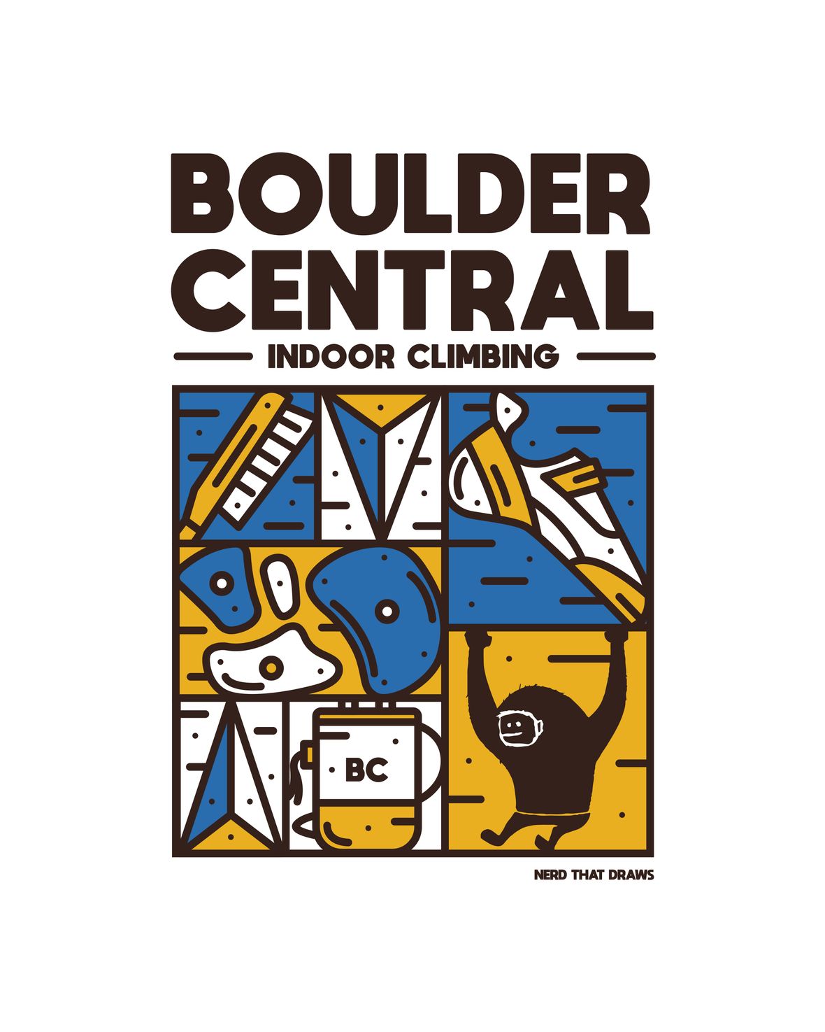 Boulder Central Indoor Climbing Artwork