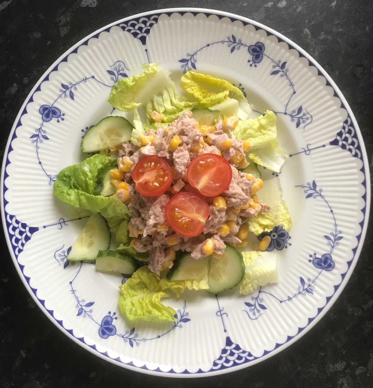 Tuna Sweetcorn Mayo with salad Tuna Sweetcorn Mayo with salad