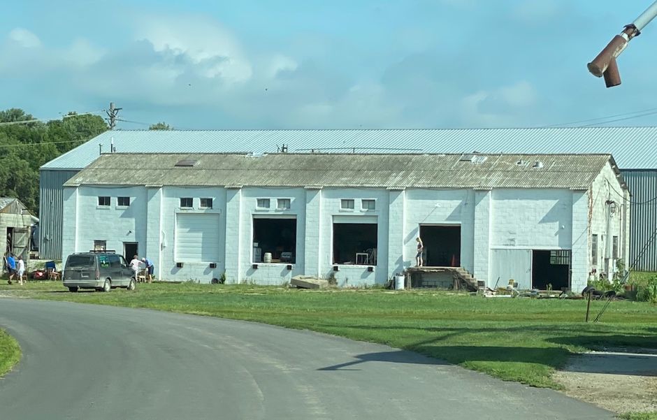 This building was the Avoca Alfalfa Milling Company main building with the warehouse building located behind it.  Warehouse maybe erected in 1958 or 1959??  The three 