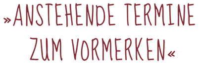 Willkommensseite . HP Nicole Minke: »Anstehende Termine zum Vormerken«