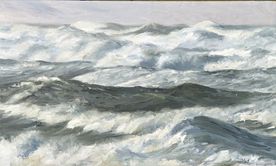 "Waiting For Calm", 30x50 cm, olie på lærred