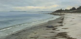 "Distant Isthmus", 50x100 cm, olie på lærred (solgt)
