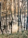 "Spotted Reflections", 90x120 cm, olie SOLGT