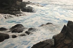 "What Lies Beneath", 80x120 cm, olie (SOLGT)