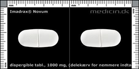 imadrax 1000mg indeholder Aspartam