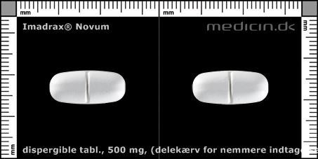 imadrax 500mg indeholder Aspartam